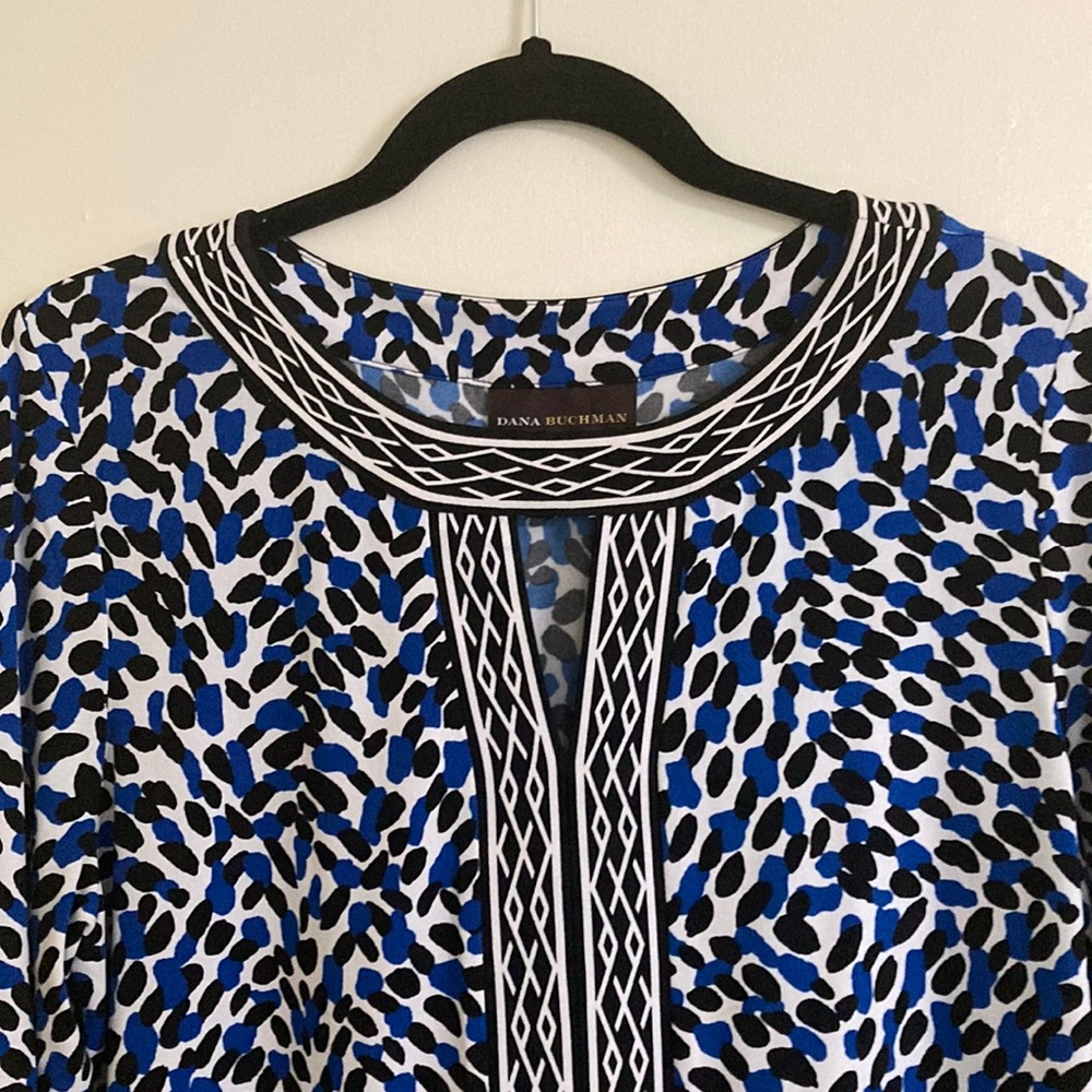 Dana Buchman Stretchy Diamond/Splotch Tunic - Picture 2 of 11